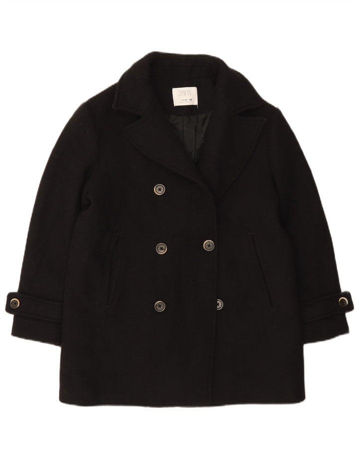 Zara Girls Pea Παλτό 11-12 ετών Μαύρο Μαλλί