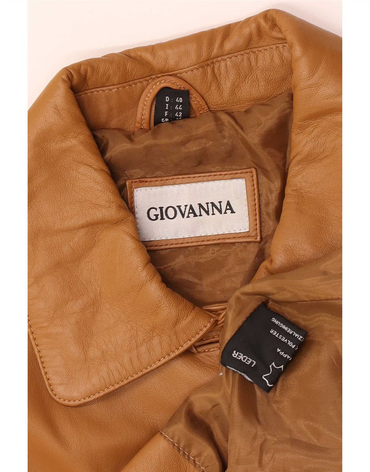 Γυναικείο Δερμάτινο Μπουφάν UK 14 Large Beige