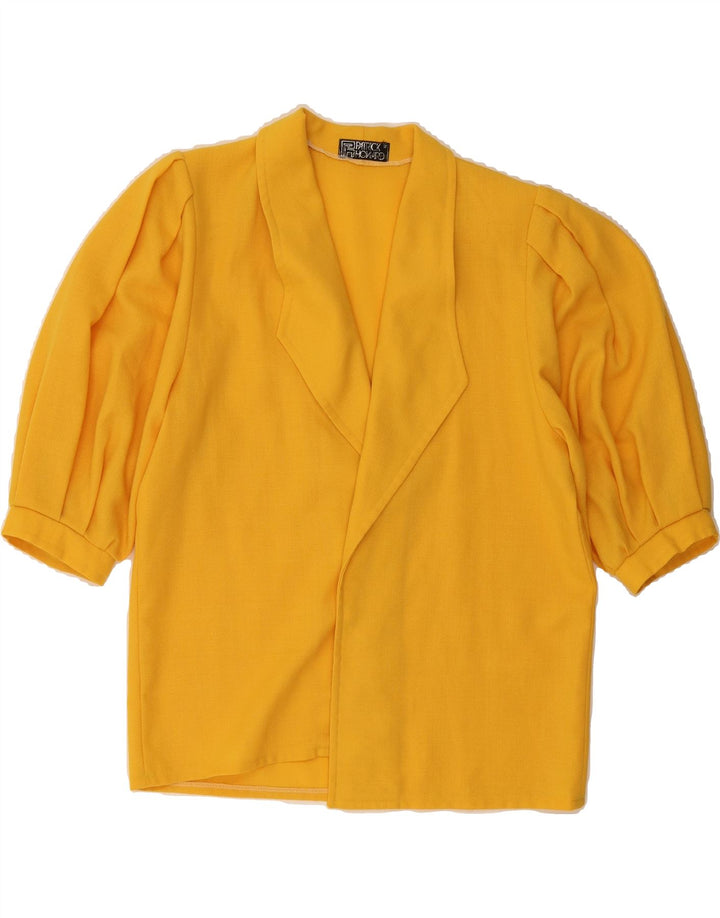 VINTAGE Womens Cardigan Top UK 12 Mdium  Yellow Vintage Vintage and Second-Hand Vintage from Messina Hembry 