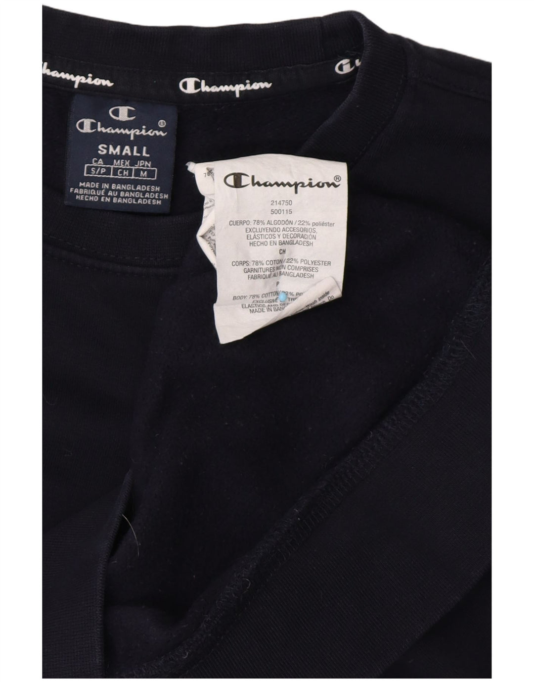 CHAMPION Ανδρικό γραφικό φούτερ Jumper Small Navy Blue Cotton