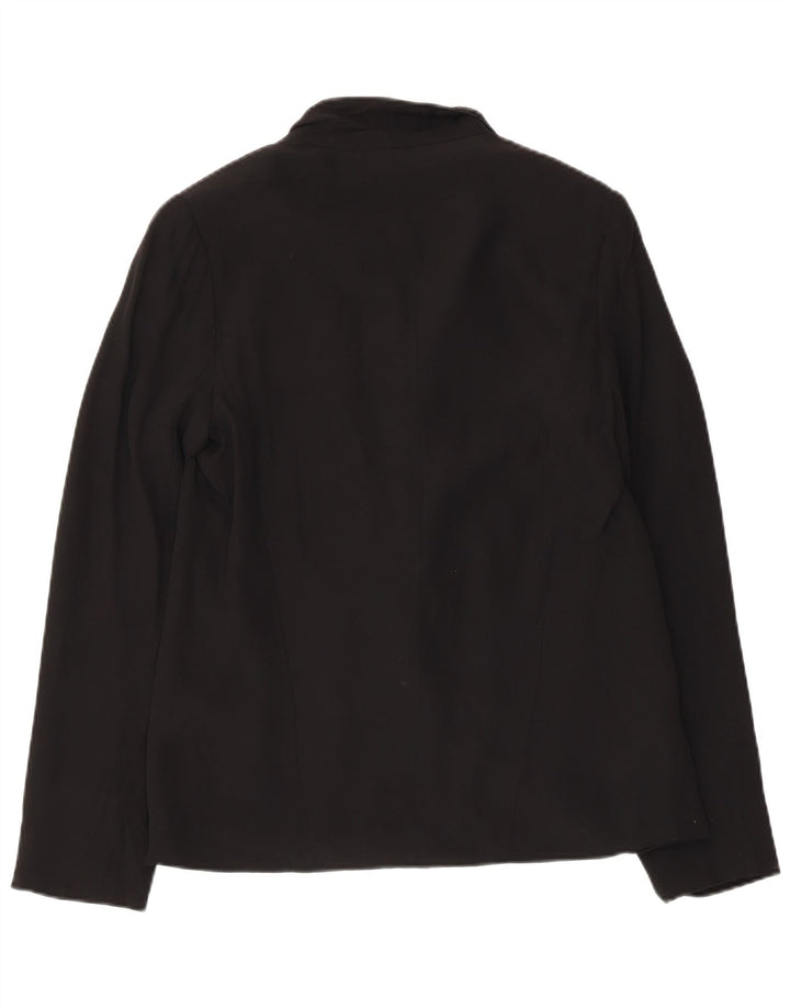Oasis Γυναικείο Μπουφάν 1 Κουμπί Blazer UK 12 Μεσαίο Μαύρο Πολυεστέρας