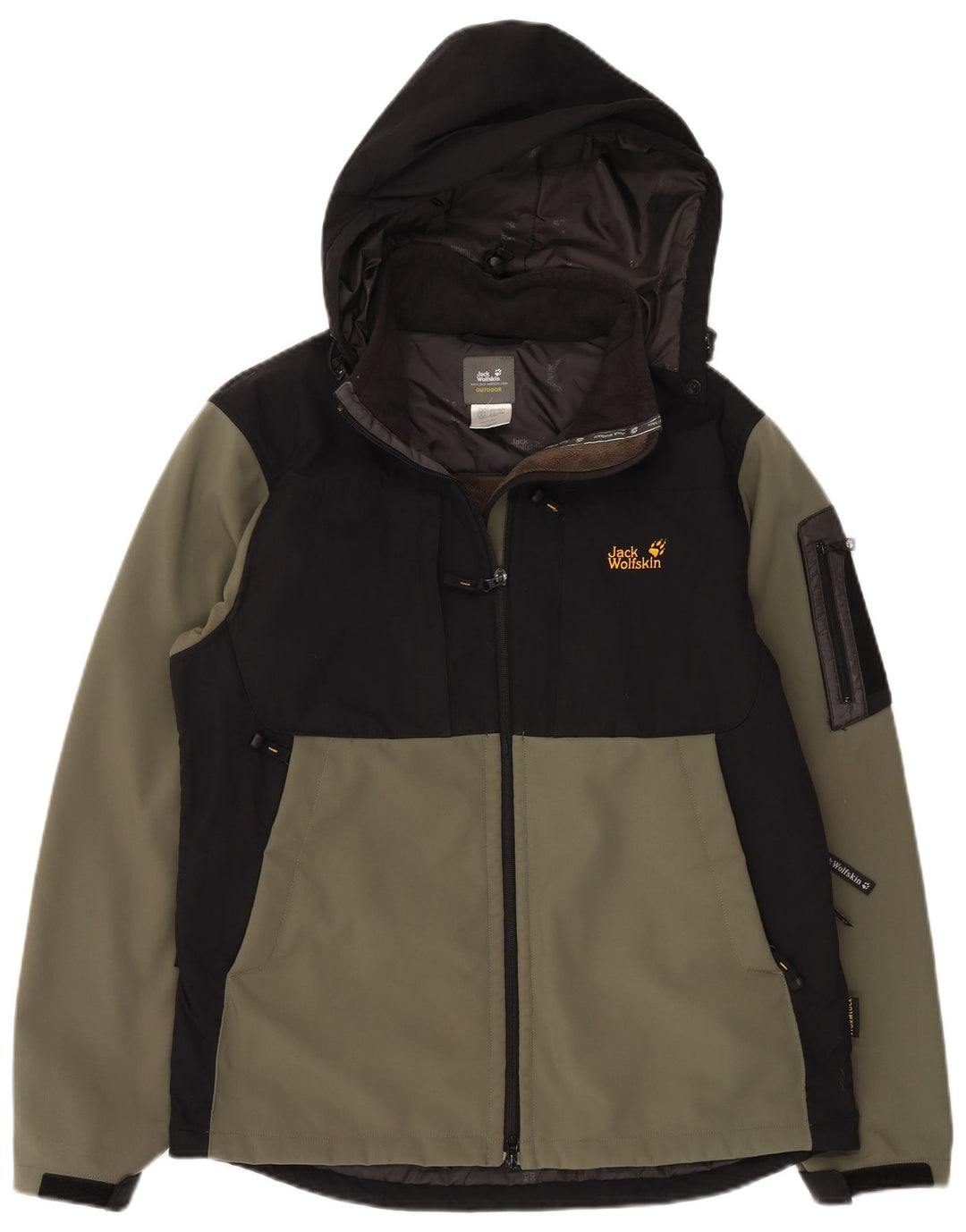 JACK WOLFSKIN Ανδρικό τζάκετ αντιανεμικό UK 36/38 Medium Khaki Colourblock