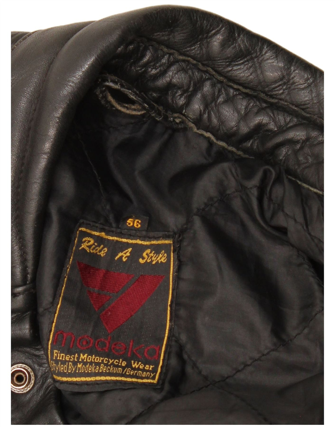 Modeka Ανδρικό Δερμάτινο Μπουφάν Racer IT 56 2XL Μαύρη Μοτοσικλέτα