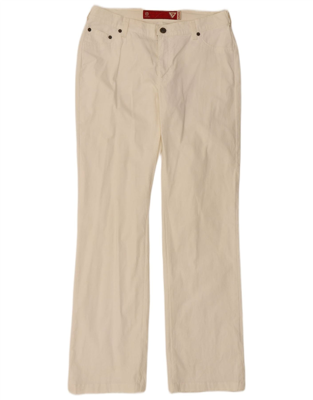 Guess Γυναικείο Bootcut Casual Παντελόνι W32 L31 Λευκό