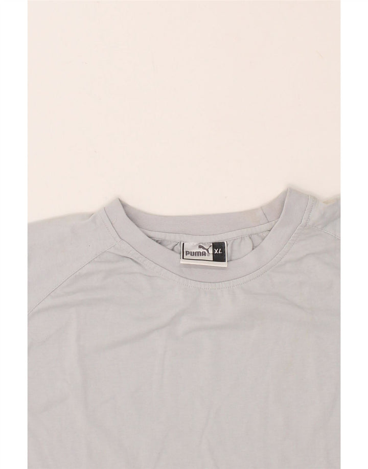 PUMA Mens T-Shirt Top XL Grey Colourblock Cotton Vintage Puma and Second-Hand Puma from Messina Hembry 