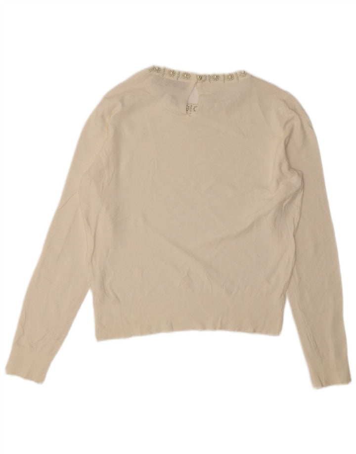 Γυναικείο πουλόβερ Oasis Boat Neck Jumper UK 14 Medium White Viscose