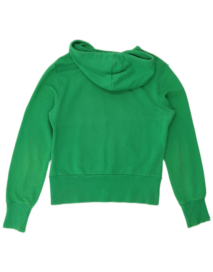 ADIDAS Γυναικείο Crop Graphic Hoodie Jumper EU 38 Μεσαίο πράσινο βαμβακερό