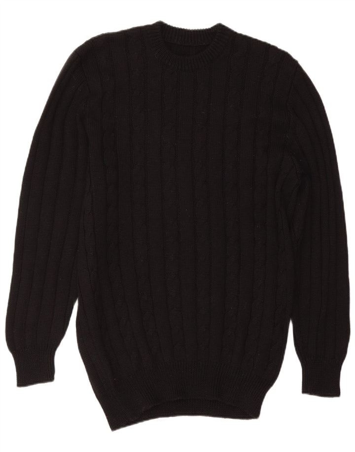 Vintage γυναικείο φόρεμα πουλόβερ IT 50 XL Μαύρο Μάλλινο