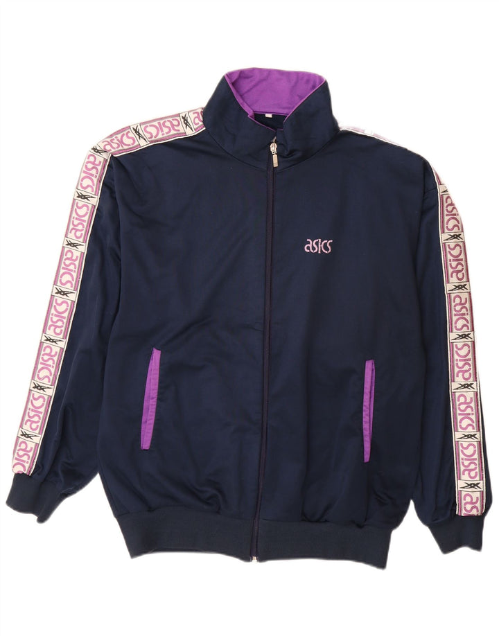 ASICS Ανδρική φόρμα αθλητικής φόρμας γραφικών Top Jacket Μεγάλο μπλε μπλε χρώματος