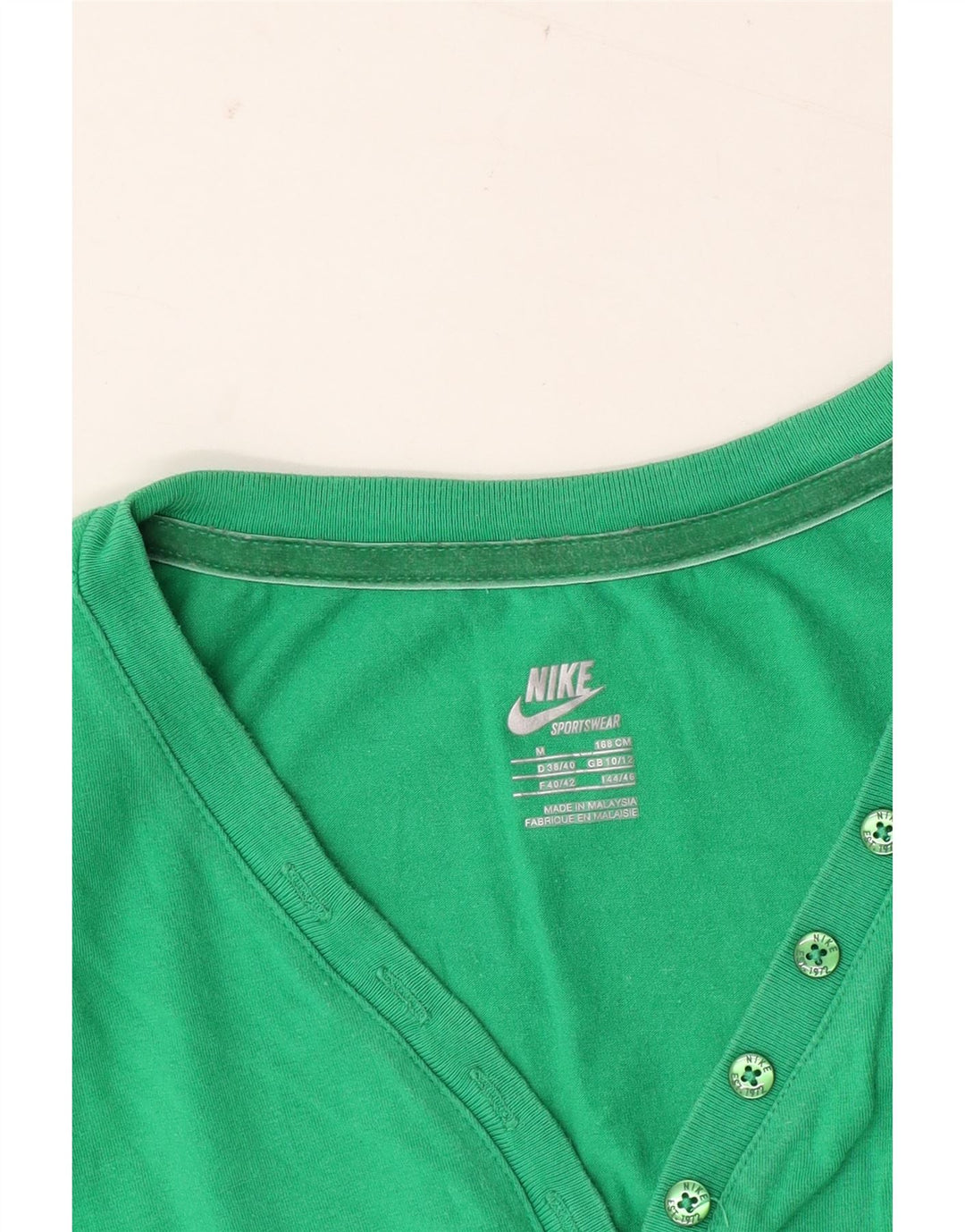 Γυναικείο T-Shirt Nike Top UK 12 Medium Green