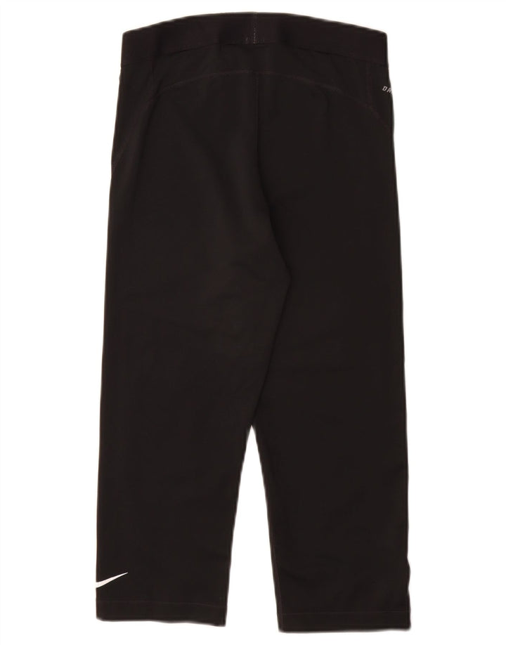 Γυναικεία γραφικά κολάν NIKE Dri Fit UK 12 μεσαίου μαύρου πολυεστέρα