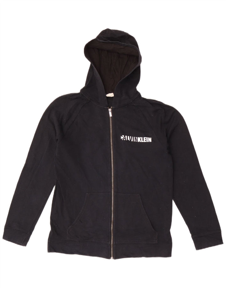 Calvin Klein Ανδρικό πουλόβερ με κουκούλα με φερμουάρ, μεσαίο μαύρο