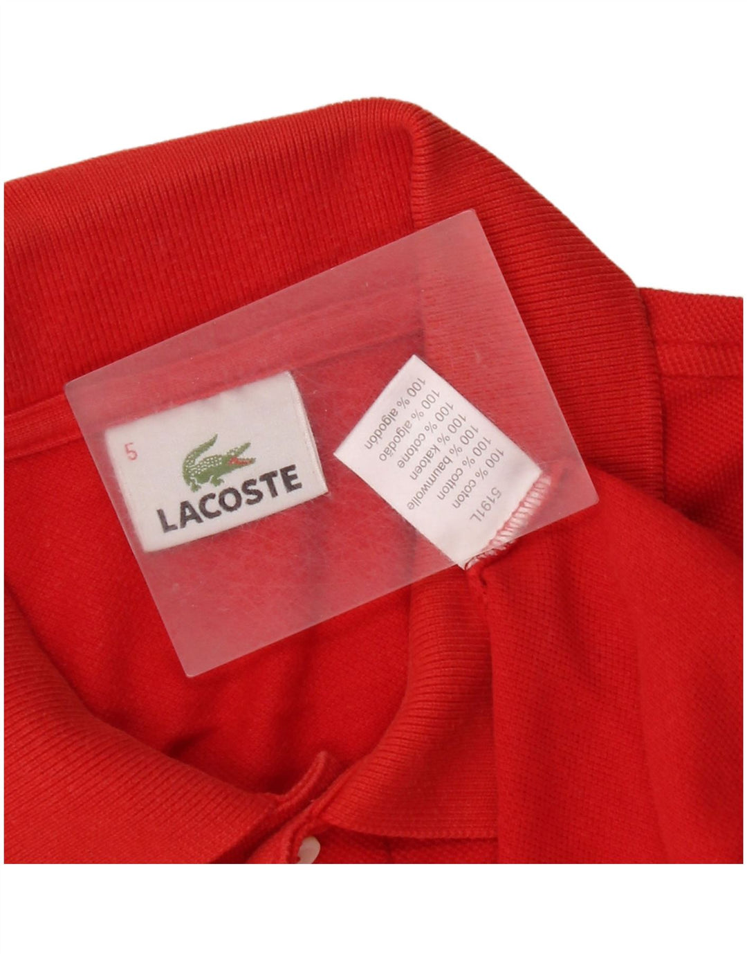 Ανδρικό πουκάμισο πόλο Lacoste, μέγεθος 5, μεγάλο κόκκινο βαμβακερό