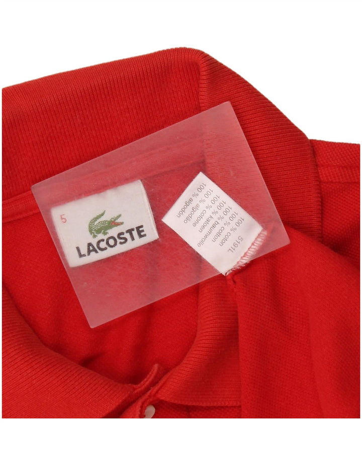 Ανδρικό πουκάμισο πόλο Lacoste, μέγεθος 5, μεγάλο κόκκινο βαμβακερό