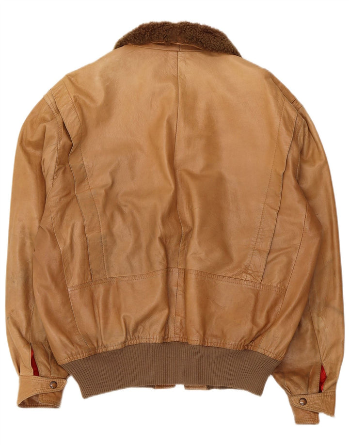 Maren Ανδρικό Δερμάτινο Μπουφάν IT 54 2XL Beige Colourblock Leather
