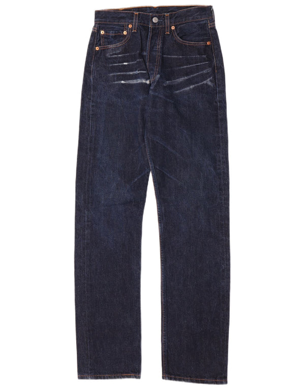 Levi's Mens 501 Straight Jeans W28 L34 Navy Blue Cotton