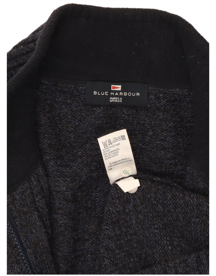 Marks & Spencer Ανδρικό Μπλε Ζακέτα Harbor Μεγάλο Navy Blue Flecked