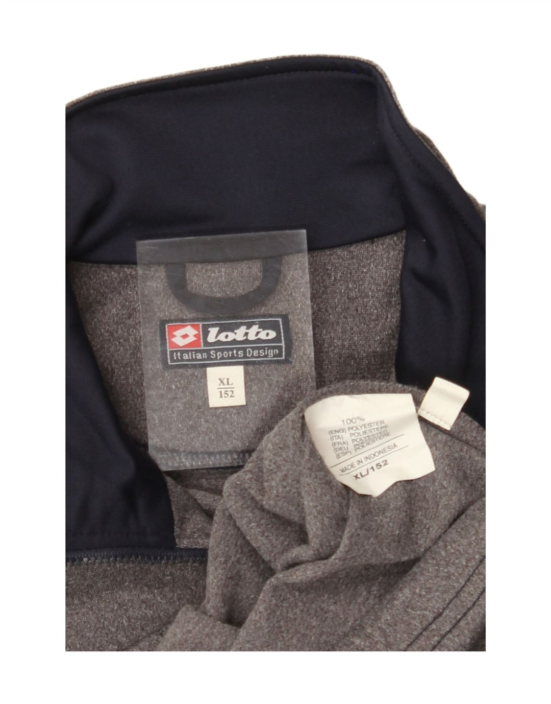 LOTTO Boys Tracksuit Top Jacket 11-12 Years XL Grey Polyester Vintage Lotto and Second-Hand Lotto from Messina Hembry 