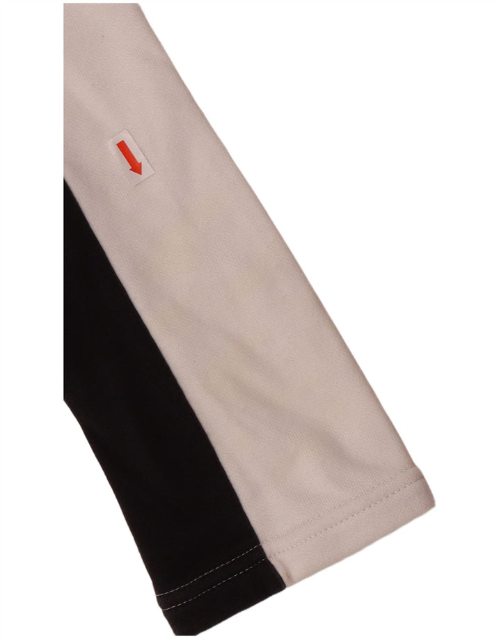 Γυναικεία γραφική φούτερ ADIDAS Crop Jumper UK 8 Small White Colourblock