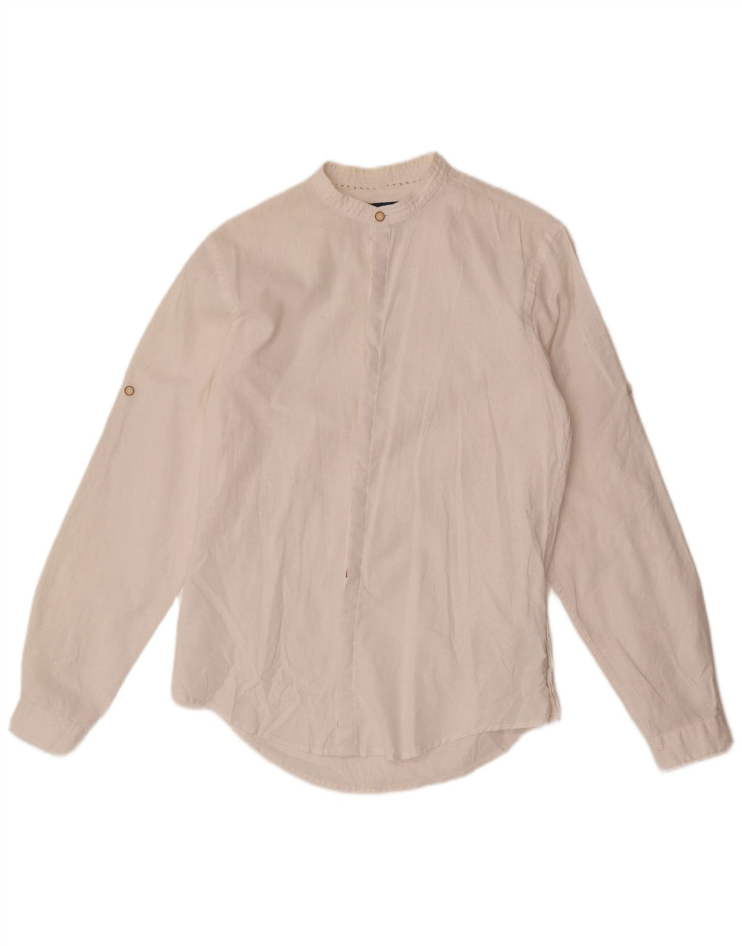 Ανδρικό πουκάμισο Zara Slim Fit Small White Len