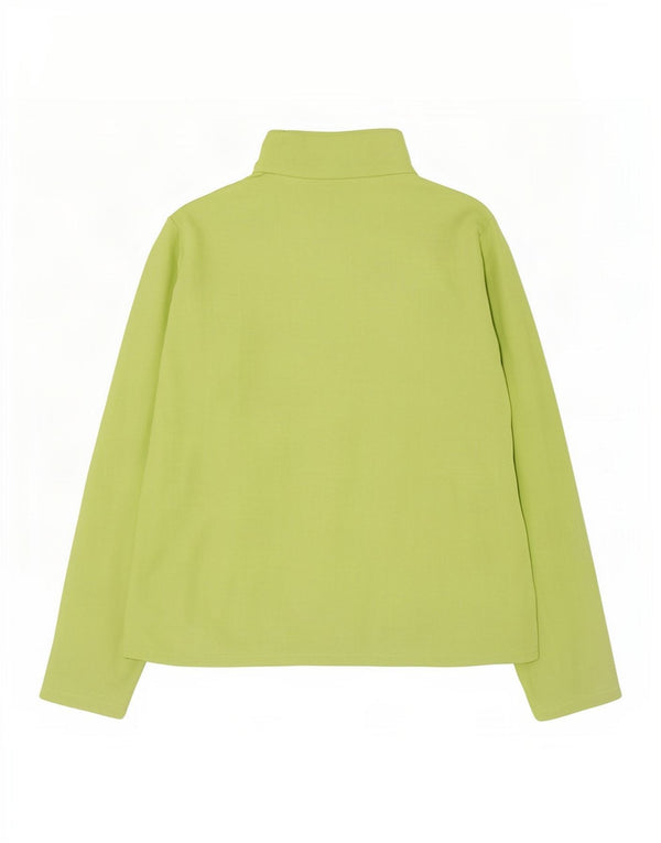 Marks & Spencer Γυναικείο Fleece Jacket UK 12 Medium Green Polyester