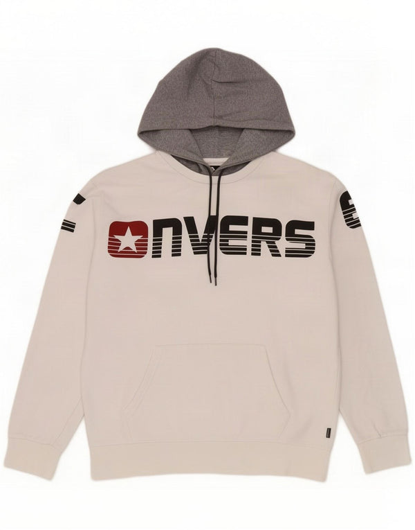 Converse Womens Chuck Taylor Hoodie Jumper UK 14 Medium White Colorblock