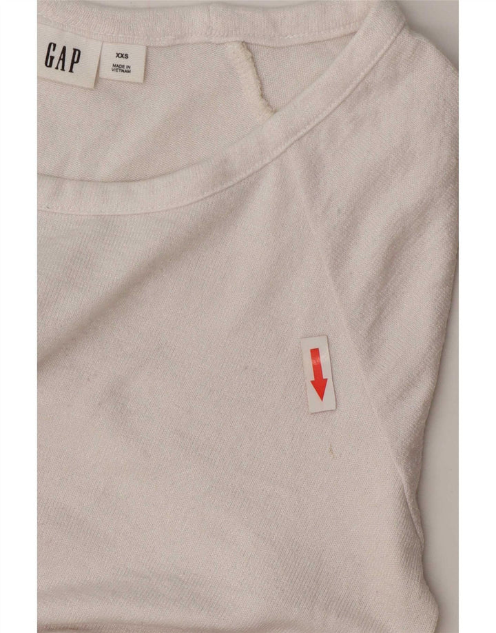 Gap Γυναικεία Μπλούζα Oversized Top UK 2 2XS Λευκό βαμβακερό