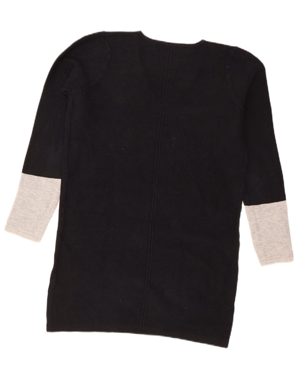 Marks & Spencer Γυναικείο πουλόβερ με V λαιμόκοψη UK 8 Small Black Colorblock