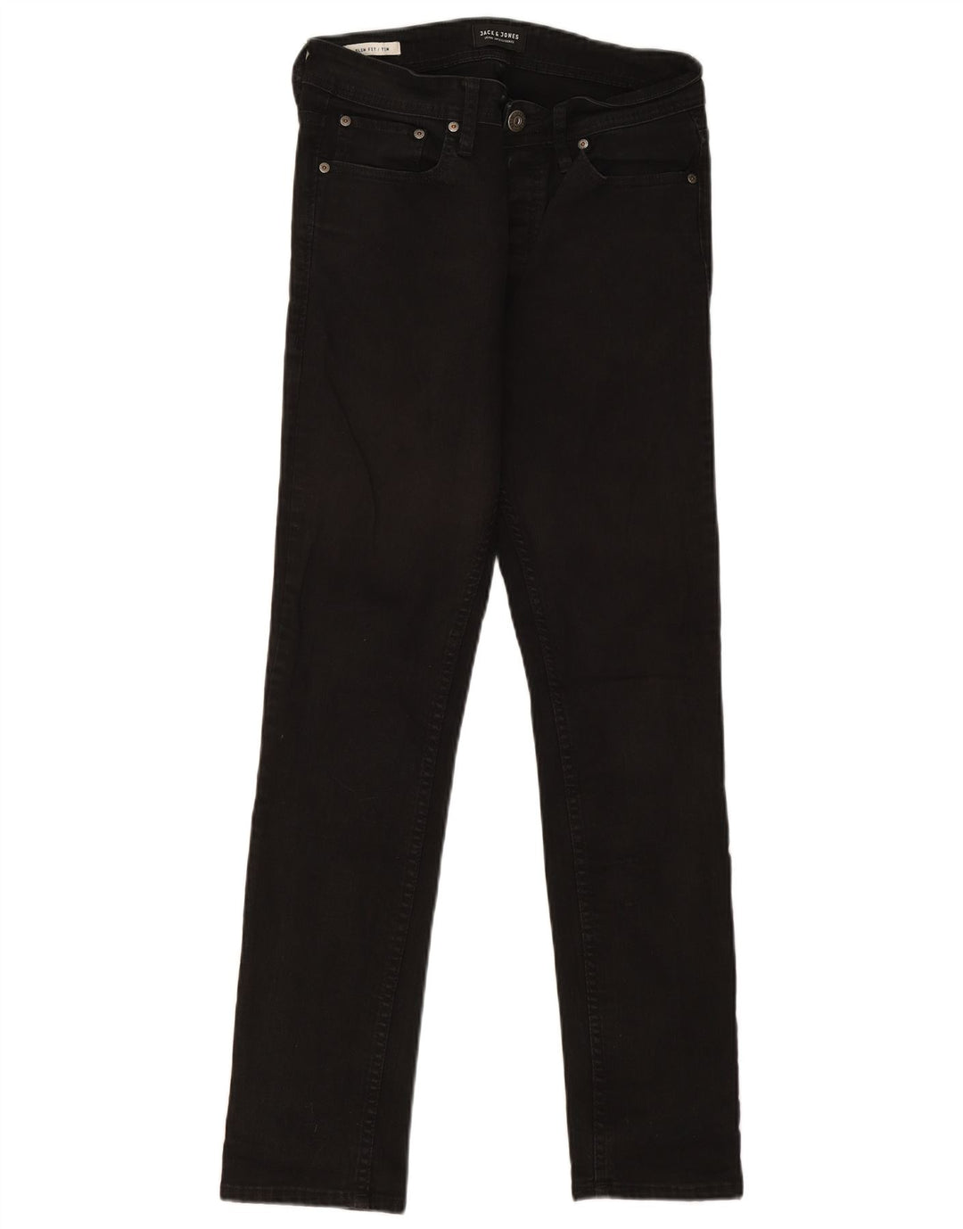 Jack & Jones Ανδρικό Tim Slim Jeans W29 L30 Μαύρο βαμβακερό