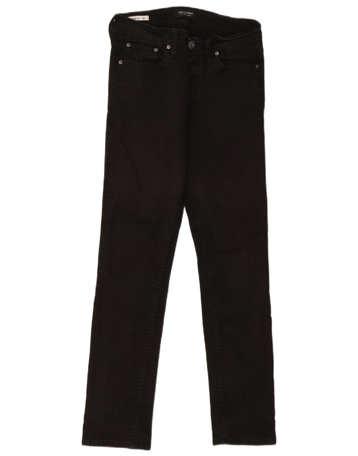 Jack & Jones Ανδρικό Tim Slim Jeans W29 L30 Μαύρο βαμβακερό