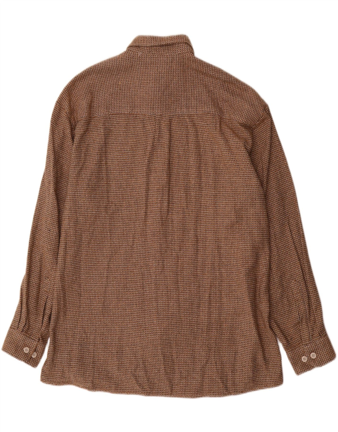 Ανδρικό πουκάμισο Vintage 43 XL Καφέ βαμβακερό Houndstooth
