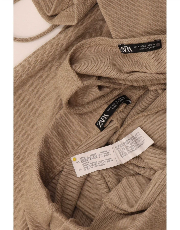 Zara Γυναικείο Σετ 2 τεμαχίων UK 8 Small W28 L28 Beige Polyester