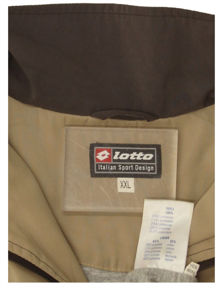 Ανδρική φόρμα Lotto Top Jacket 2XL Beige Colourblock Polyester