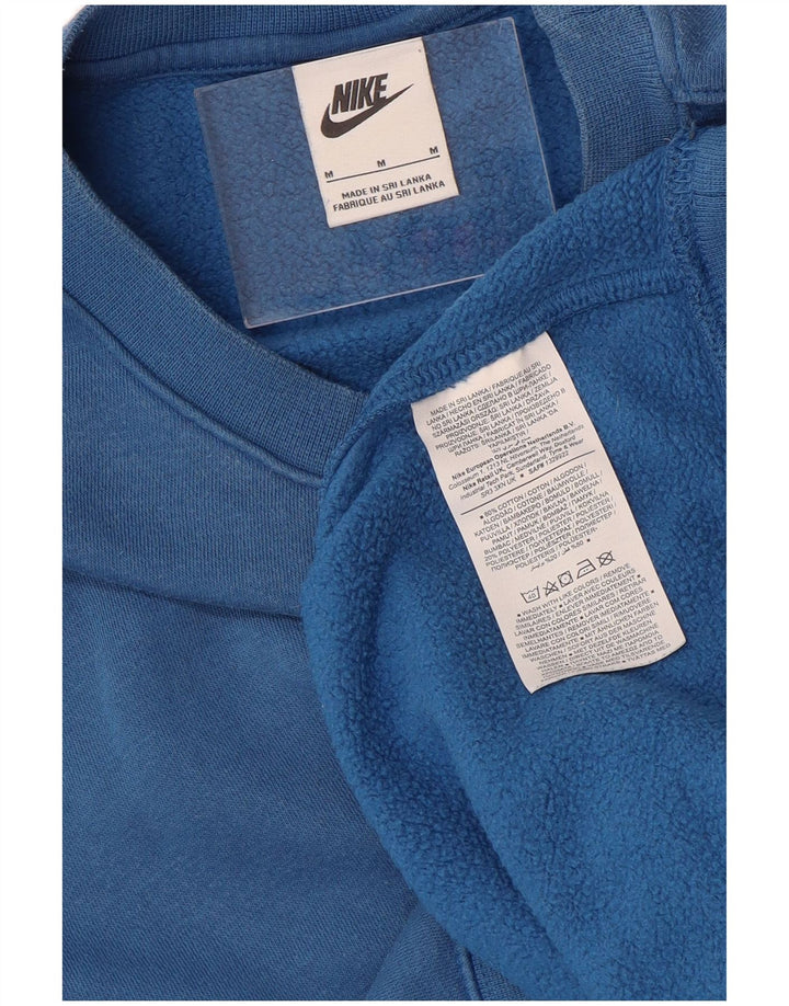 NIKE Mens Sweatshirt Jumper Medium Blue Cotton