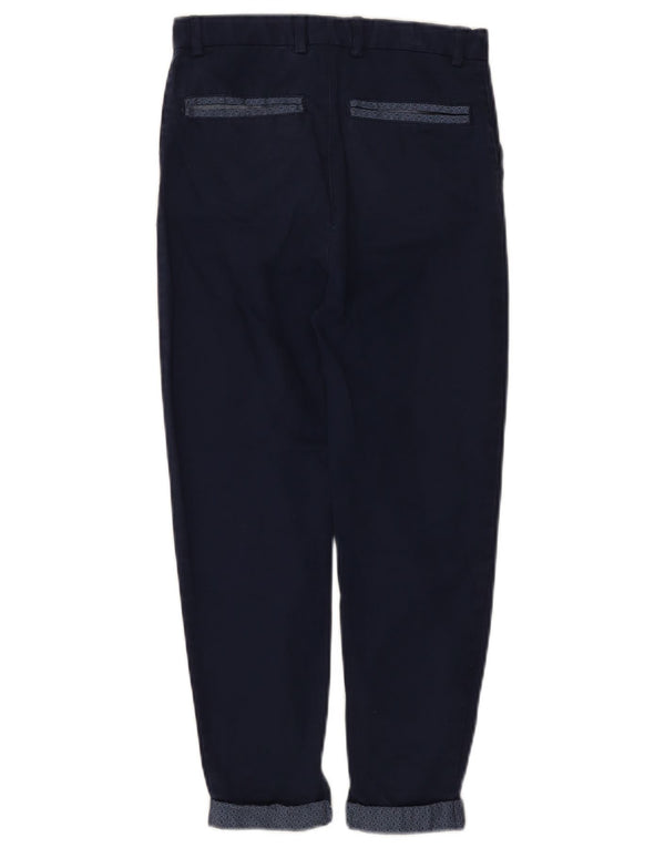 TED BAKER Boys Slim Chino Trousers 8-9 Years W24 L21 Navy Blue Cotton