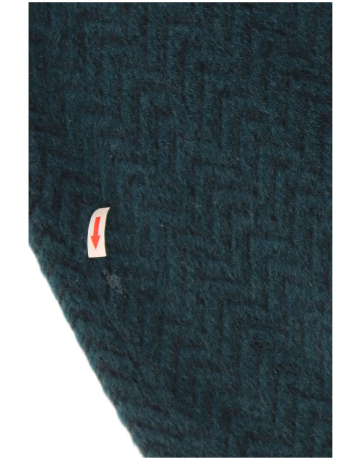 ELENA MIRO Γυναικείο Πανωφόρι UK 18 XL Blue Chevron Wool
