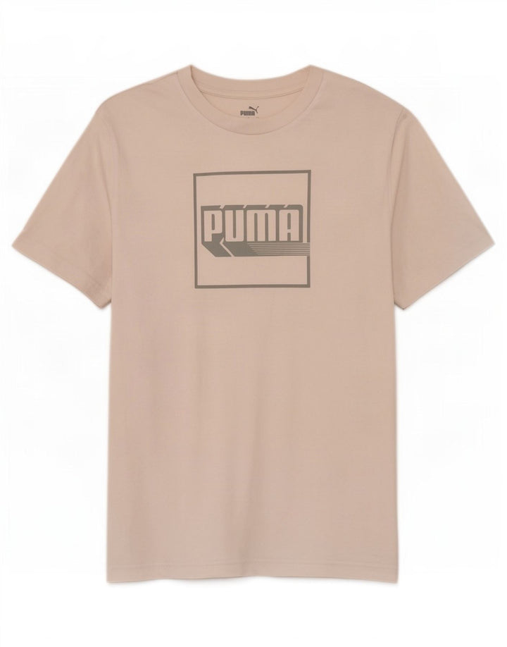 Ανδρικό γραφικό μπλουζάκι Puma, μεγάλο λευκό βαμβακερό
