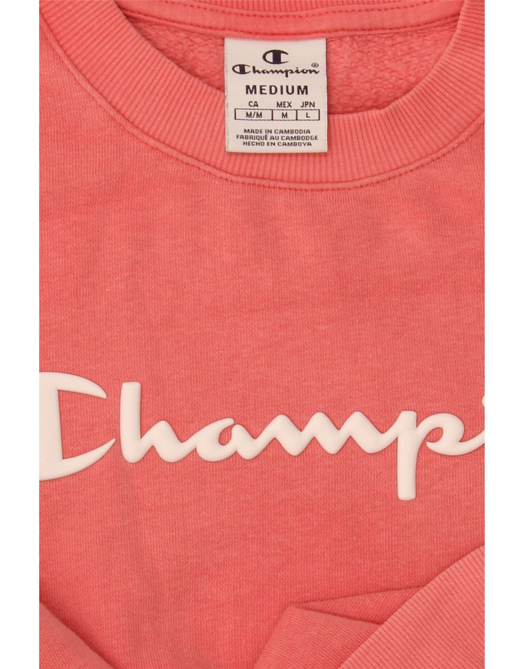 Champion Womens Graphic Φούτερ Jumper UK 14 Medium Pink