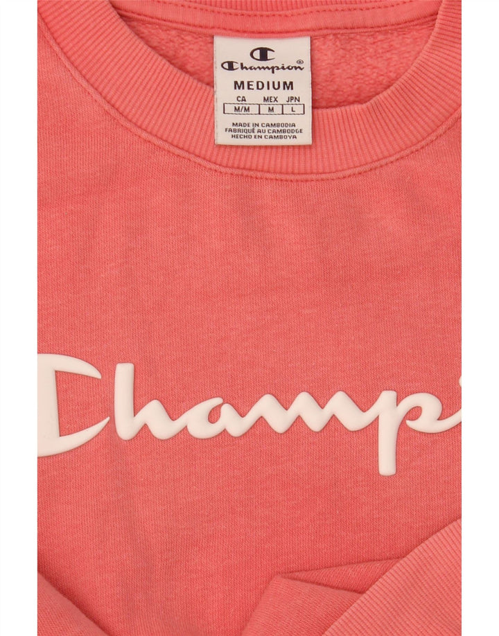 Champion Womens Graphic Φούτερ Jumper UK 14 Medium Pink