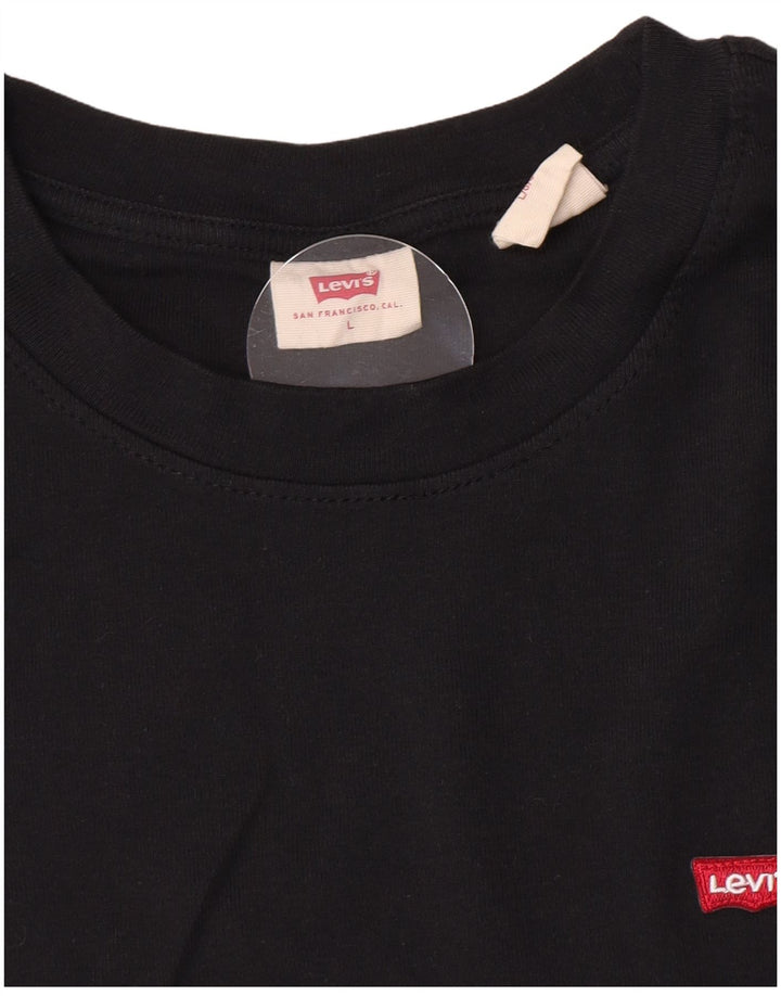 Γυναικείο τοπ Levi's μακρυμάνικο UK 14 Large Μαύρο