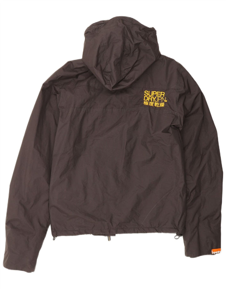 SUPERDRY Γυναικείο Μπουφάν με κουκούλα αντιανεμικό UK 10 Small Brown