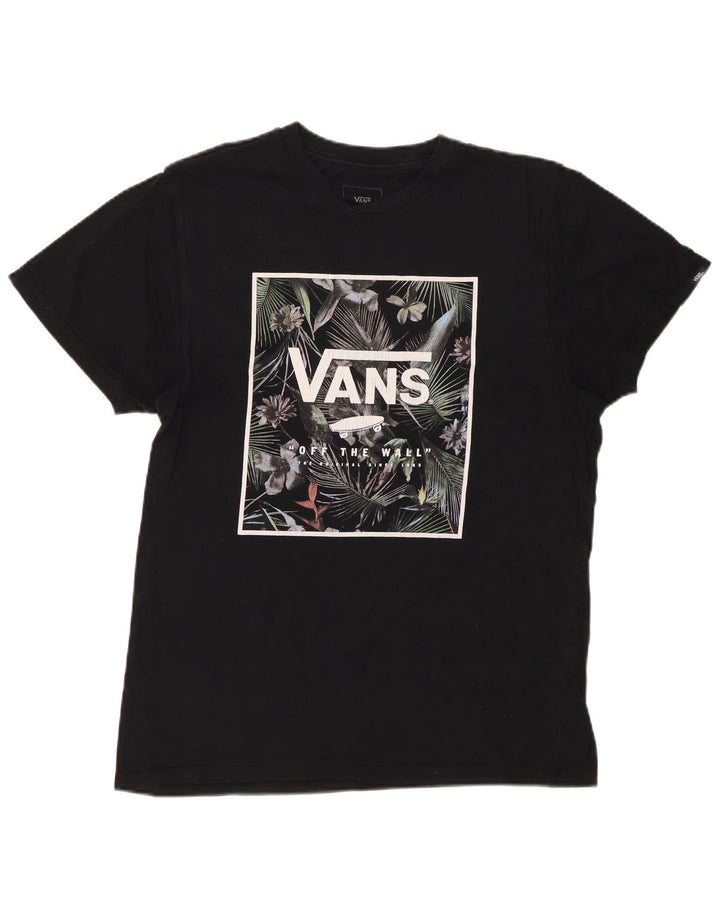 Γραφικό T-Shirt Ανδρικό VANS Custom Fit Top Μεσαίο μαύρο βαμβακερό