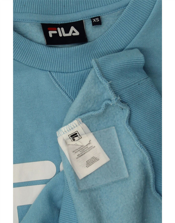 Ανδρικό γραφικό φούτερ Fila Jumper XS Blue Polyester