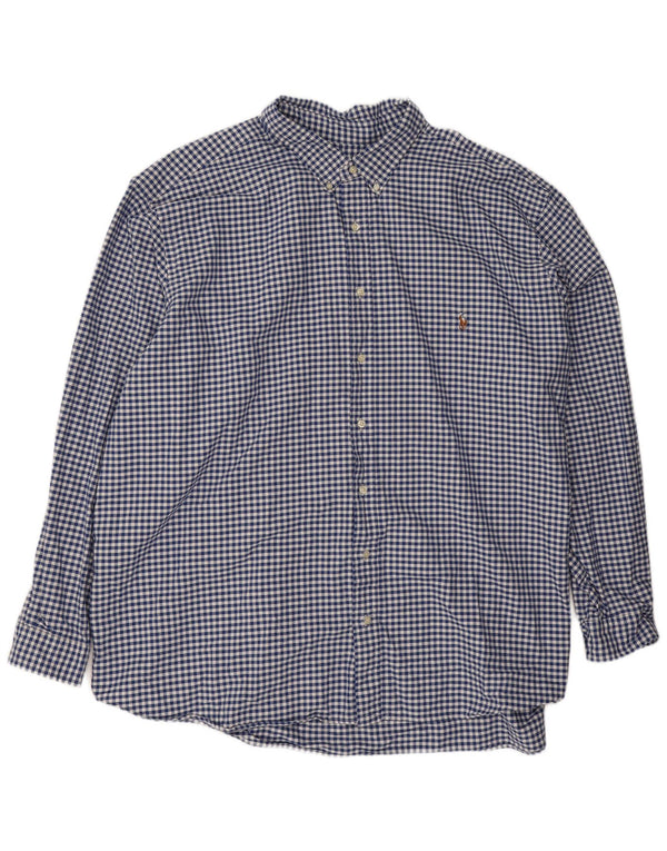 Polo Ralph Lauren Ανδρικό πουκάμισο Loose Fit 4XL Blue Gingham Cotton