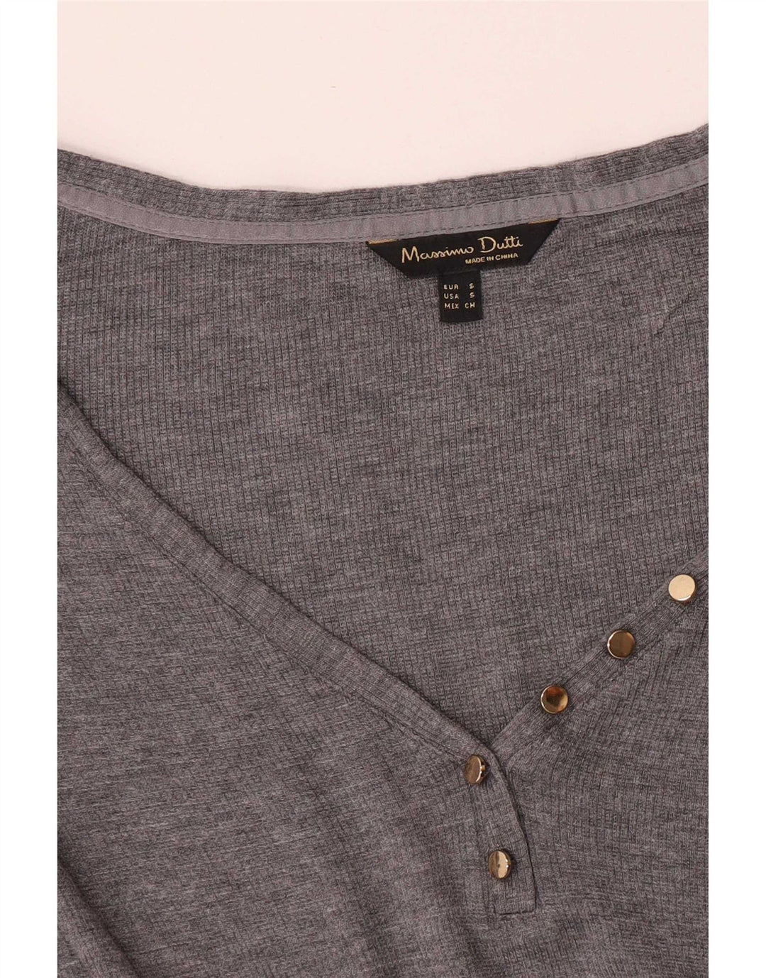Massimo Dutti Γυναικείο μακρυμάνικο τοπ UK 10 Small Grey