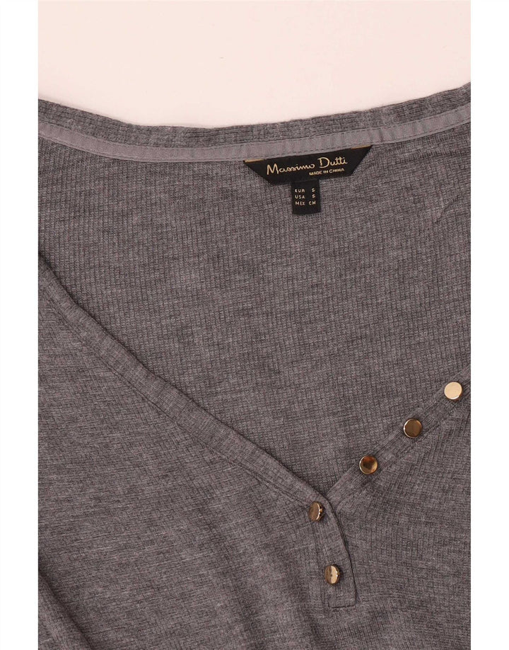 Massimo Dutti Γυναικείο μακρυμάνικο τοπ UK 10 Small Grey