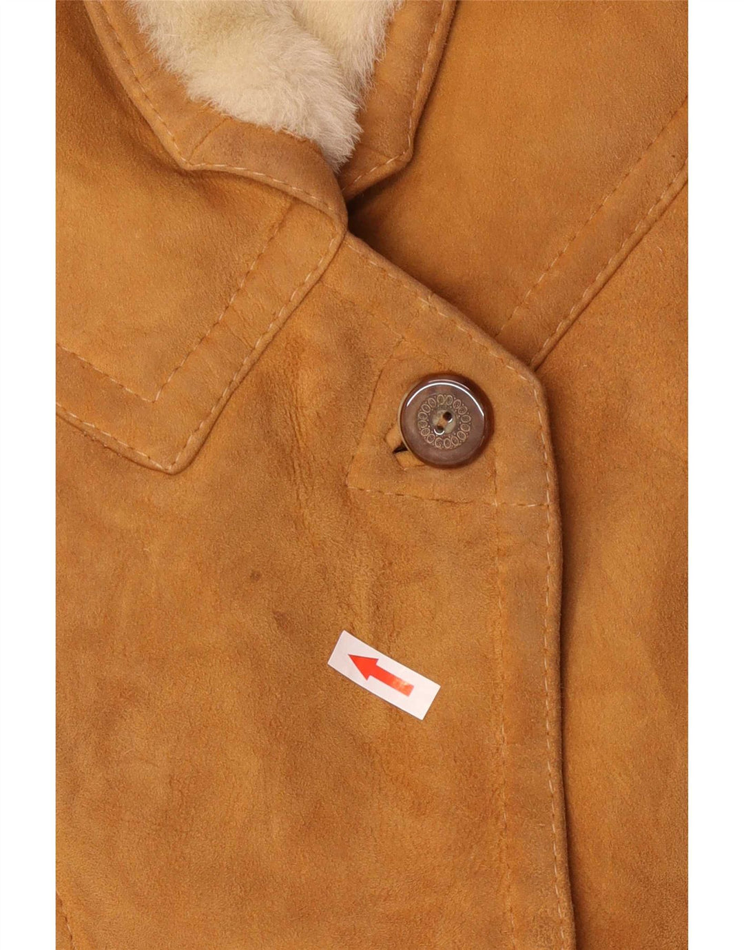 Vintage Γυναικείο Oversized Shearling Jacket IT 42 Medium Brown Colourblock