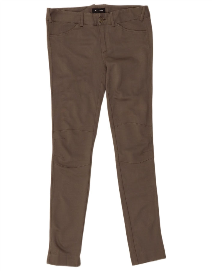 MASSIMO DUTTI Γυναικείο Skinny Casual Παντελόνι EU 36 XS W26 L29 Khaki Modal