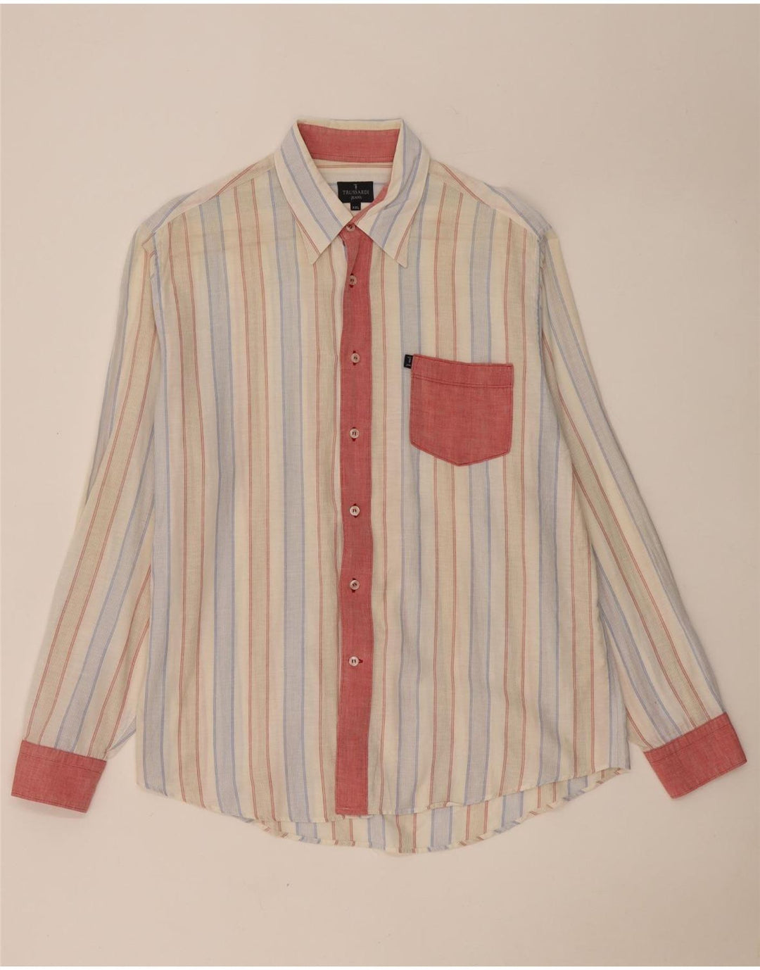 Ανδρικό πουκάμισο Trussardi Jeans 2XL Πολύχρωμο ριγέ