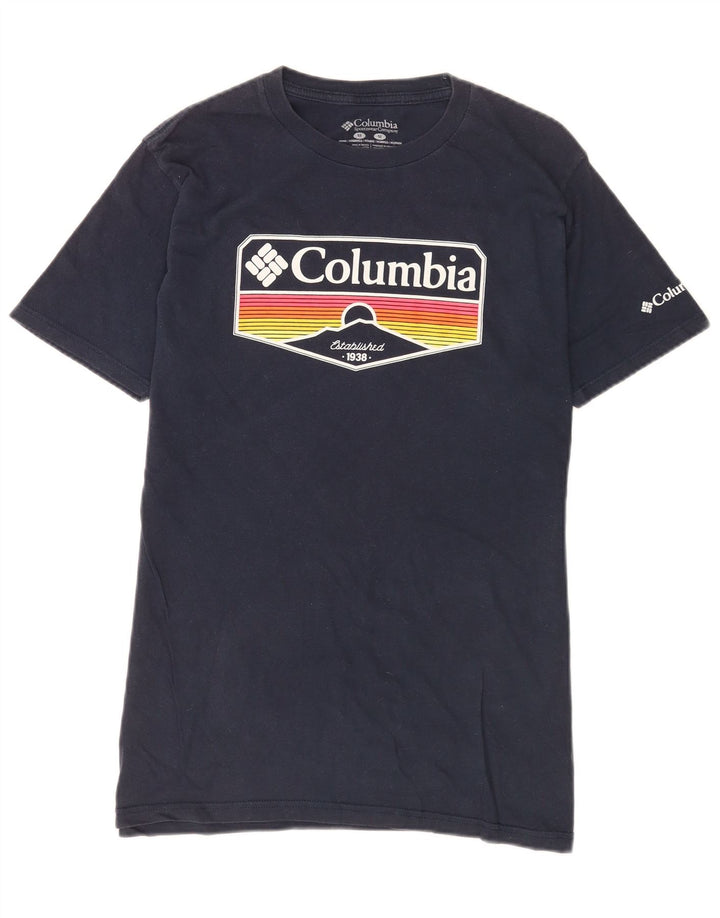 Ανδρικό γραφικό T-Shirt Columbia Top μεσαίο ναυτικό μπλε βαμβακερό